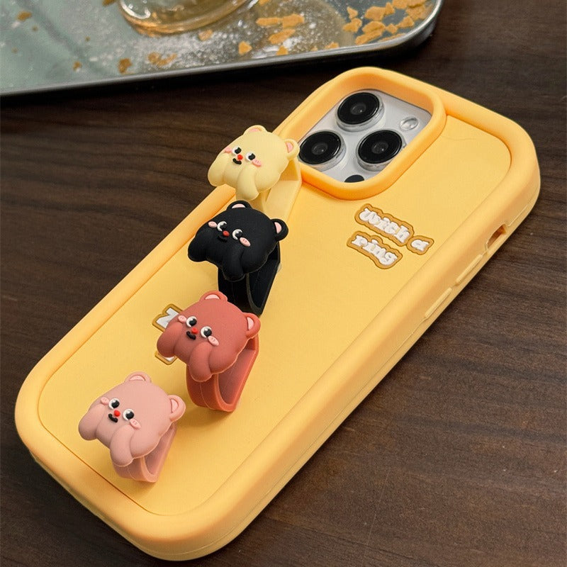 iPhone case | INSNIC Creative Cute Silicone Ring Cartoon Bear