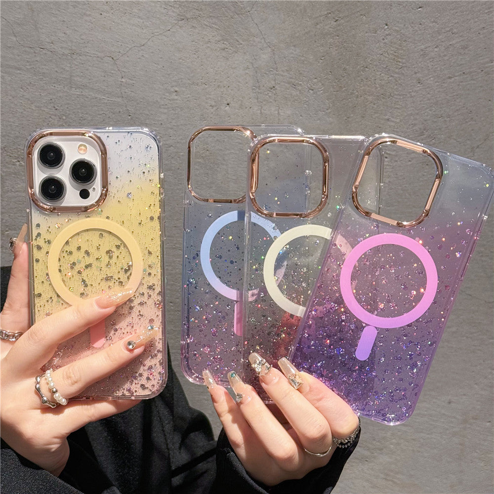 iPhone case | INSNIC High-grade Magnetic Absorption Bright Glitter Gradient