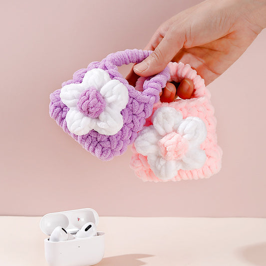 AirPods Bag | INSNIC Creative Beautiful Wool Knitted Camellia