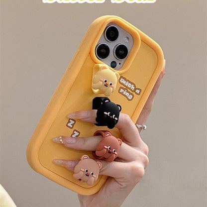 iPhone case | INSNIC Creative Cute Silicone Ring Cartoon Bear