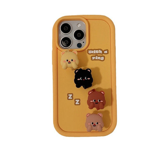 iPhone case | INSNIC Creative Cute Silicone Ring Cartoon Bear