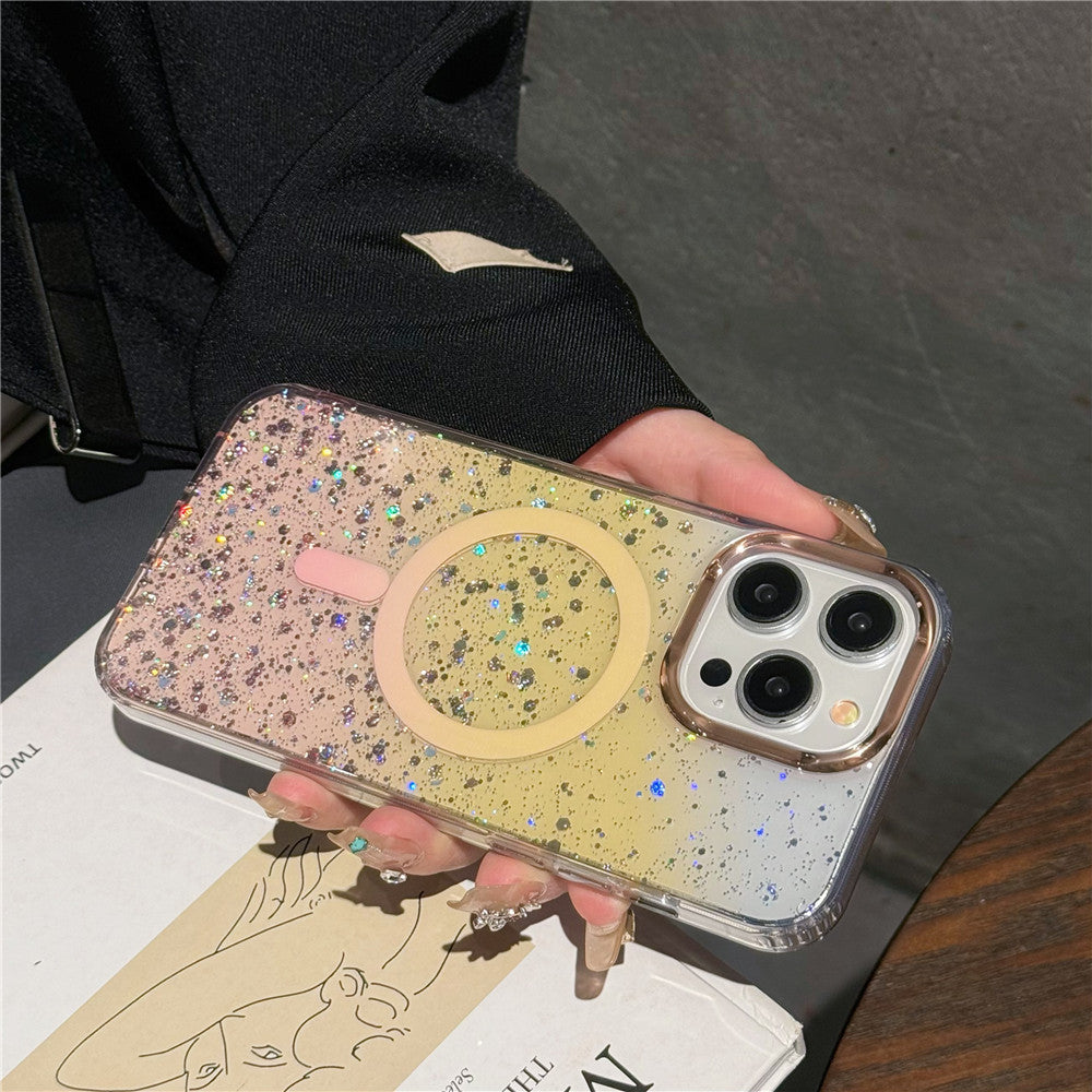 iPhone case | INSNIC High-grade Magnetic Absorption Bright Glitter Gradient