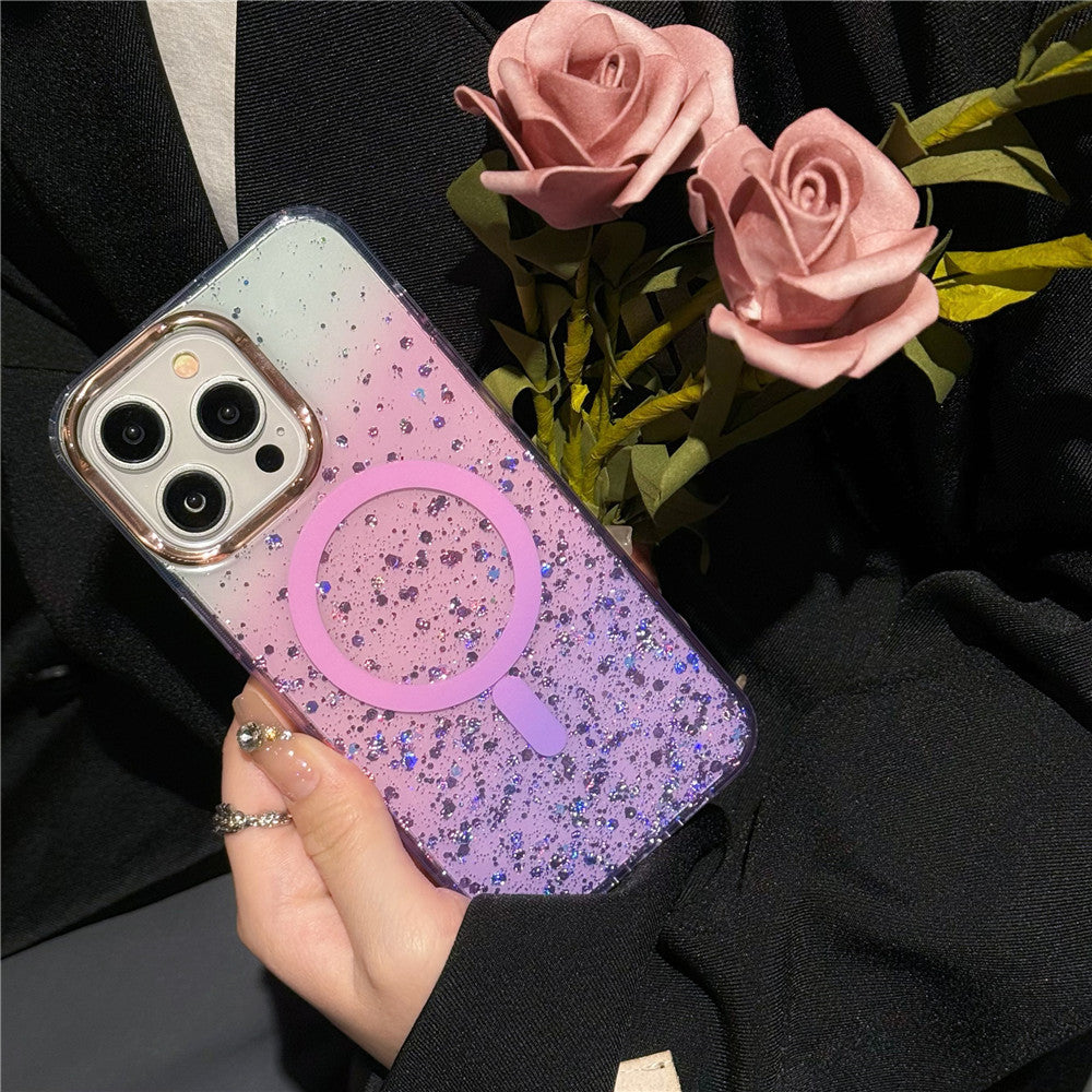 iPhone case | INSNIC High-grade Magnetic Absorption Bright Glitter Gradient