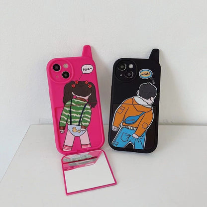 iPhone case | INSNIC Creative Cartoon Spoof Butt Scratching Couples And Friends