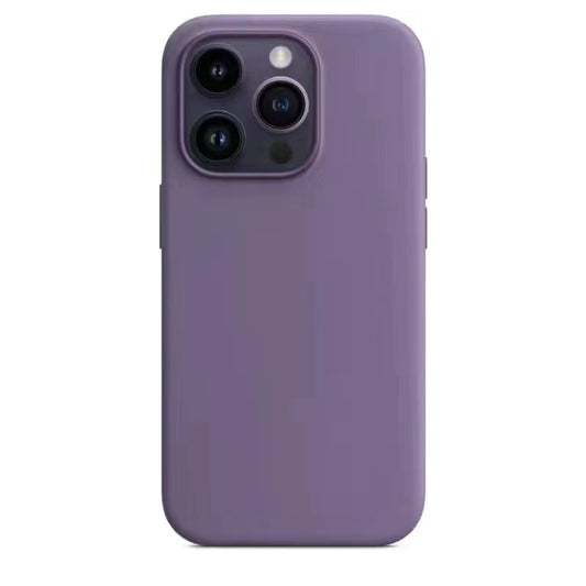 INSNIC Einfache magnetische Saugnapf-Hülle in Beerenviolett mit Logo für iPhone